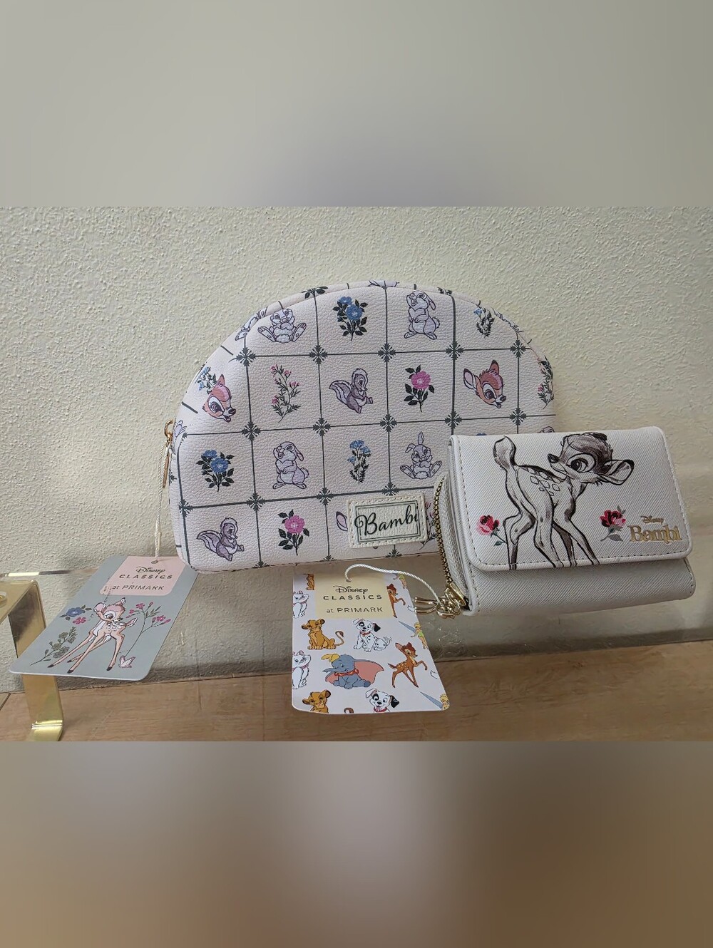 Primark Bambi Cosmetic Bag And Walllet Set